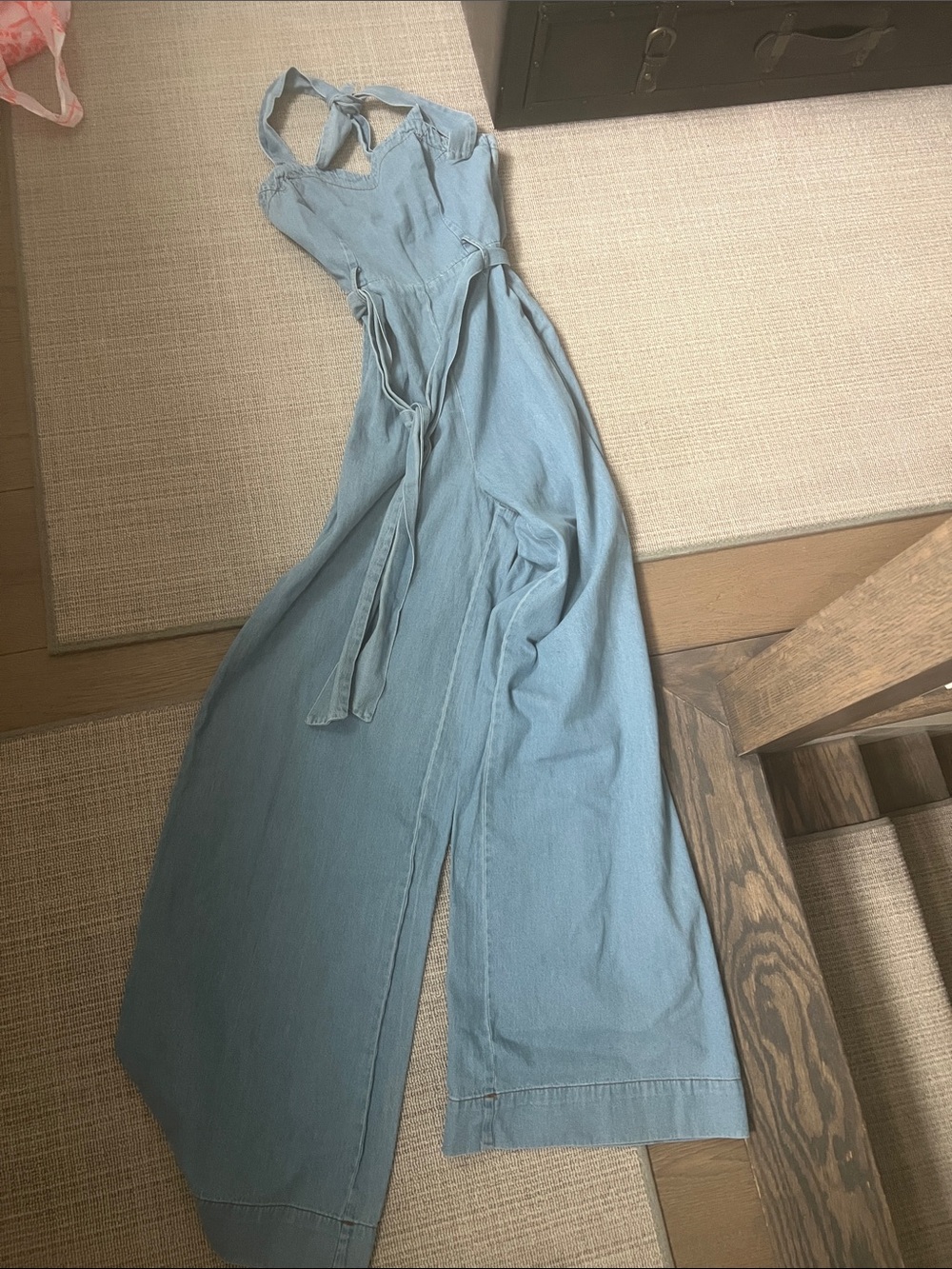 Steve Madden Light Blue Denim Jumpsuit